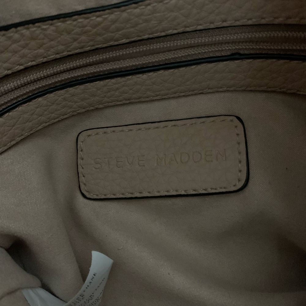 Steve Madden Pinky Beige Leather Hobo Bag - Picture 9 of 11